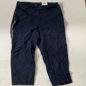 JM collection, navy blue capris with sparkles on the sides of each leg size PL